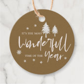 Meest prachtige tijd van het jaar Kraft Kerstmis Bedankjes Labels (Voorkant)