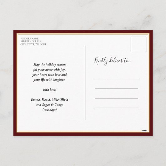 Meest Prachtige Tijd van het Jaar Rood Script Niet Feestdagenkaart (Achterkant)