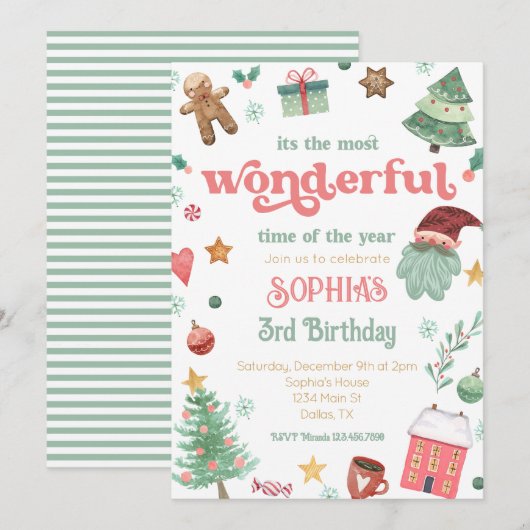 Meest Prachtige Tijd van het Jaar Verjaardag Kaart (Voorkant / Achterkant)