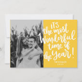 Meest Prachtige tijd van het jaar | Yellow HOLIDAY Kaart (Voorkant)