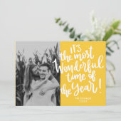 Meest Prachtige tijd van het jaar | Yellow HOLIDAY Kaart (Staand voorkant)