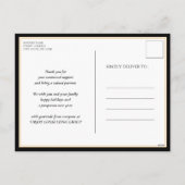 Meest Prachtige Tijd van het Jaar Zwart Script Bus Feestdagenkaart (Achterkant)