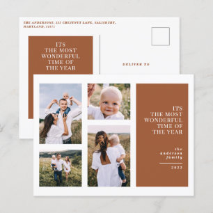 Meest prachtige tijd voor kerstmis multi-foto aank feestdagenkaart