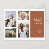 Meest prachtige tijd voor kerstmis multi-foto aank feestdagenkaart (Voorkant)