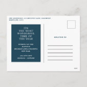 Meest prachtige tijd voor kerstmis multi-foto aank feestdagenkaart (Achterkant)