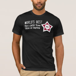 MEEST 's Werelds beste add ROLE GEZEGDE RED BLACK  T-shirt