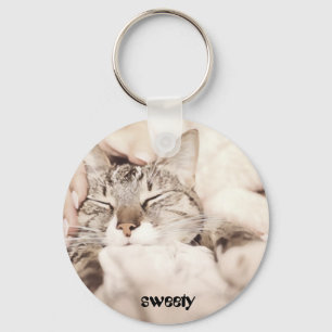 Meest schattige kat sleutelhanger