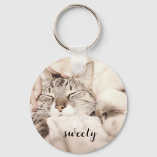Meest schattige kat sleutelhanger