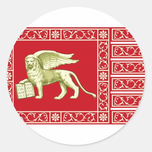 Meest Serene Republiek Venetië, Italië Ronde Sticker (Voorkant)