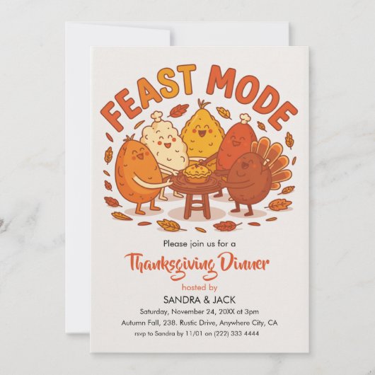 Meest snelle modus Thanksgiving Kaart (Voorkant)