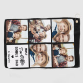 Meest T-shirt-Riffic BONUS DAD 5 Foto Vaderdag Golfhanddoek (Horizontaal)