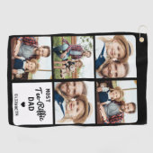 Meest T-shirt-Riffic DAD Aangepast 5 Foto-Vaderdag Golfhanddoek (Horizontaal)