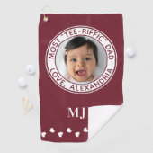 Meest T-shirt-Riffic DAD Schattige Custom Photo Go Golfhanddoek (Insitu)