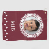 Meest T-shirt-Riffic DAD Schattige Custom Photo Go Golfhanddoek (Horizontaal)