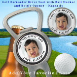 Meest T-shirt-Riffic Papa Modern Custom Photo Golf Divot Tool<br><div class="desc">De meeste T-shirt-Riffic pa... Twee van je favoriete dingen, golf en je kind! Nu kun je je kind meenemen terwijl je 18 holes speelt. Verras de papa en golfliefhebber met deze super schattige foto aangepaste golfbal markers en bijpassende golf accessoires. Pas deze golfbalmarkeringen aan met de favoriete foto van uw...</div>