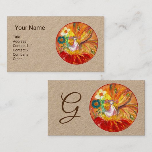 MEEST VAN DE MONOGRAM-KARTONNEN VISITEKAARTJE (Voorkant / Achterkant)