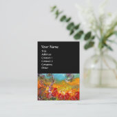 MEEST VAN DE RODE STROMEN Floral Fantasy Black Visitekaartje (Staand voorkant)