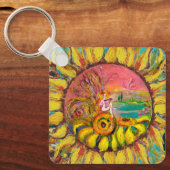 MEEST VAN DE ZONLOWERS Geel Roze Blauwe Fantastisc Sleutelhanger (Voorkant)