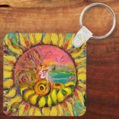 MEEST VAN DE ZONLOWERS Geel Roze Blauwe Fantastisc Sleutelhanger (Achterkant)