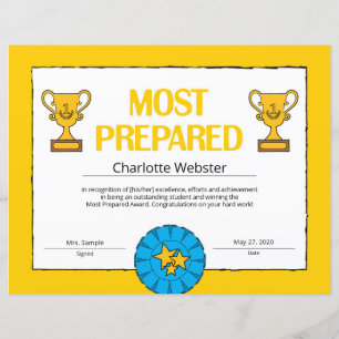 Meest voorbereid certificaat van verwezenlijking P