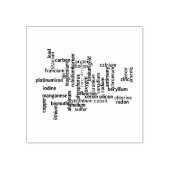 Meest voorkomende elementen Word Cloud Chemie Rubberstempel (Afrduk)