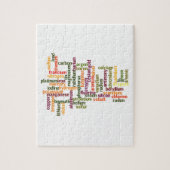 Meest voorkomende elementen (Word Cloud Chemistry) Legpuzzel (Verticaal)