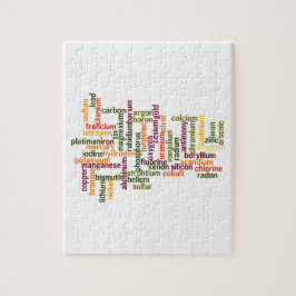 Meest voorkomende elementen (Word Cloud Chemistry) Legpuzzel