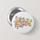 Meest voorkomende elementen (Word Cloud Chemistry) Ronde Button 5,7 Cm (Voorkant /achterkant)