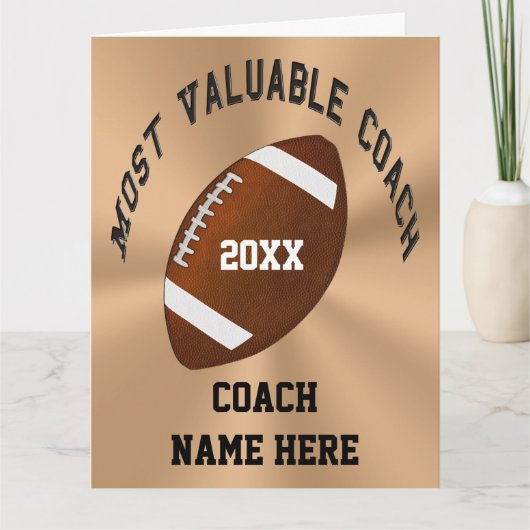  meest waardevolle Football coach Kaarten (Voorkant)
