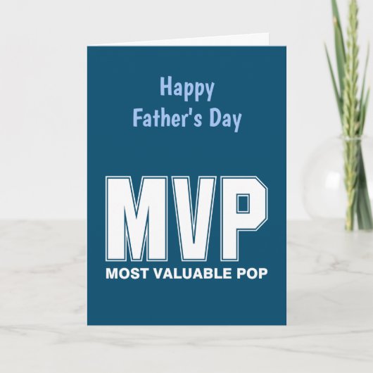 Meest waardevolle Pop Vaderdag Kaart (Voorkant)