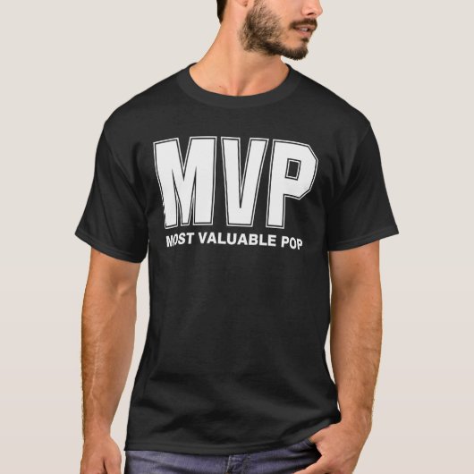 Meest waardevolle Pop witte tekst T-shirt (Voorkant)