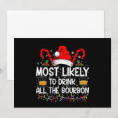 Meest Waarschijnlijk Alle Bourbon Kerstmis Te Drin Kaart (Voorkant / Achterkant)