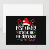 Meest Waarschijnlijk Alle Champagne Kerst Drink Op Kaart (Voorkant / Achterkant)