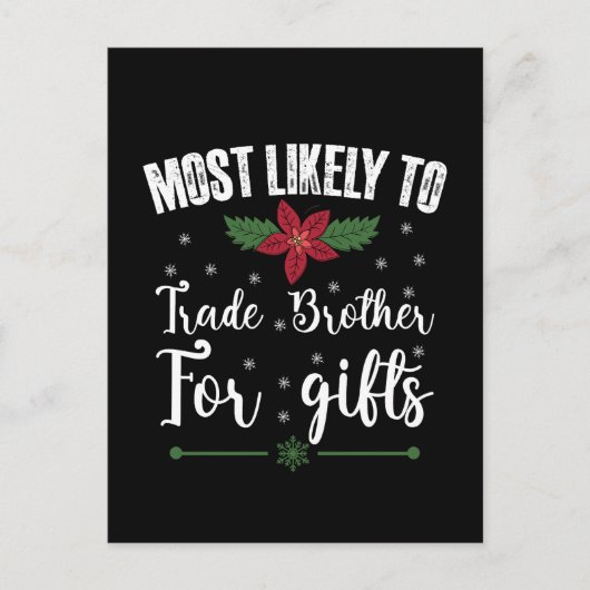 Meest waarschijnlijk broeder ruilen voor cadeautje briefkaart (Voorkant)