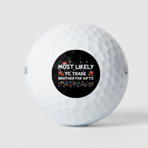 Meest waarschijnlijk broeder ruilen voor cadeautje golfballen