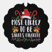 Meest waarschijnlijk de favoriete kerstman van de  ornament kaart (Voorkant)