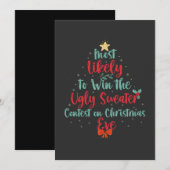 Meest Waarschijnlijk De Hässelijke Zweet Wedstrijd Kaart (Voorkant / Achterkant)