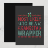 Meest Waarschijnlijk Een Gangsta Verpakking Funny Kaart (Voorkant / Achterkant)