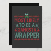 Meest Waarschijnlijk een Gangsta Verpakking Grappi Kaart (Voorkant / Achterkant)