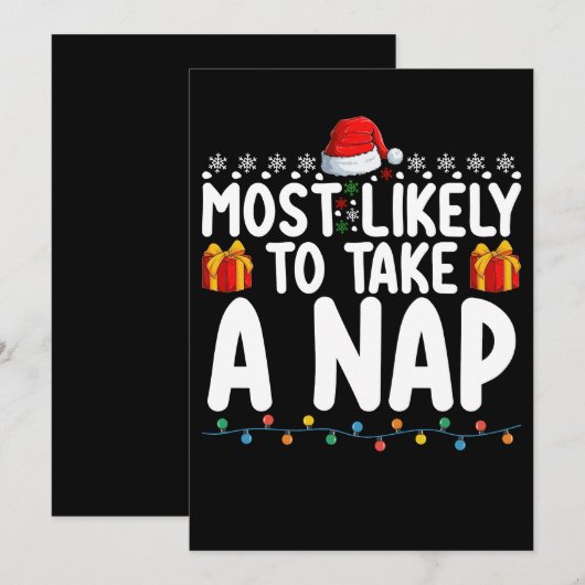 Meest waarschijnlijk een kerstfeestdag voor de Nap Kaart (Voorkant / Achterkant)