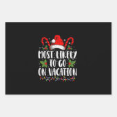 Meest waarschijnlijk gaan op vakantie kerst matchi inpakpapier vel (Voorkant)