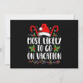 Meest waarschijnlijk gaan op vakantie kerst matchi kaart (Voorkant)