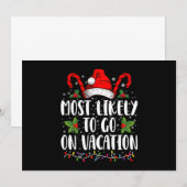 Meest waarschijnlijk gaan op vakantie kerst matchi kaart (Voorkant / Achterkant)