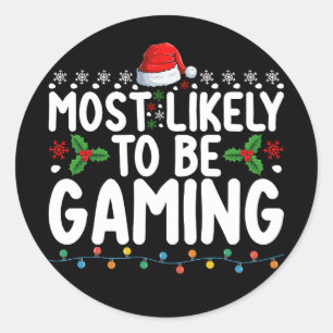 Meest waarschijnlijk gamende videogames gamers ronde sticker