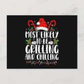 Meest Waarschijnlijk Gegrilde En Ontspannen Kerst Uitnodiging Briefkaart (Voorkant)