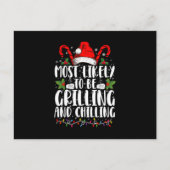 Meest Waarschijnlijk Gegrilde En Ontspannen Kerstm Feestdagenkaart (Voorkant)