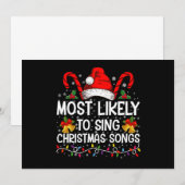Meest waarschijnlijk kerstliedjes zingen kaart (Voorkant / Achterkant)