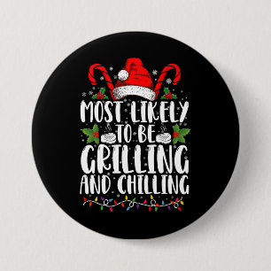 Meest Waarschijnlijk Kerstmis Grillend En Koelend Ronde Button 7,6 Cm