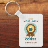 Meest waarschijnlijk koffie-Sleutelhanger nodig Sleutelhanger (Voorkant)