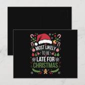 Meest waarschijnlijk laat zijn voor kerstfeest. briefkaart (Voorkant / Achterkant)